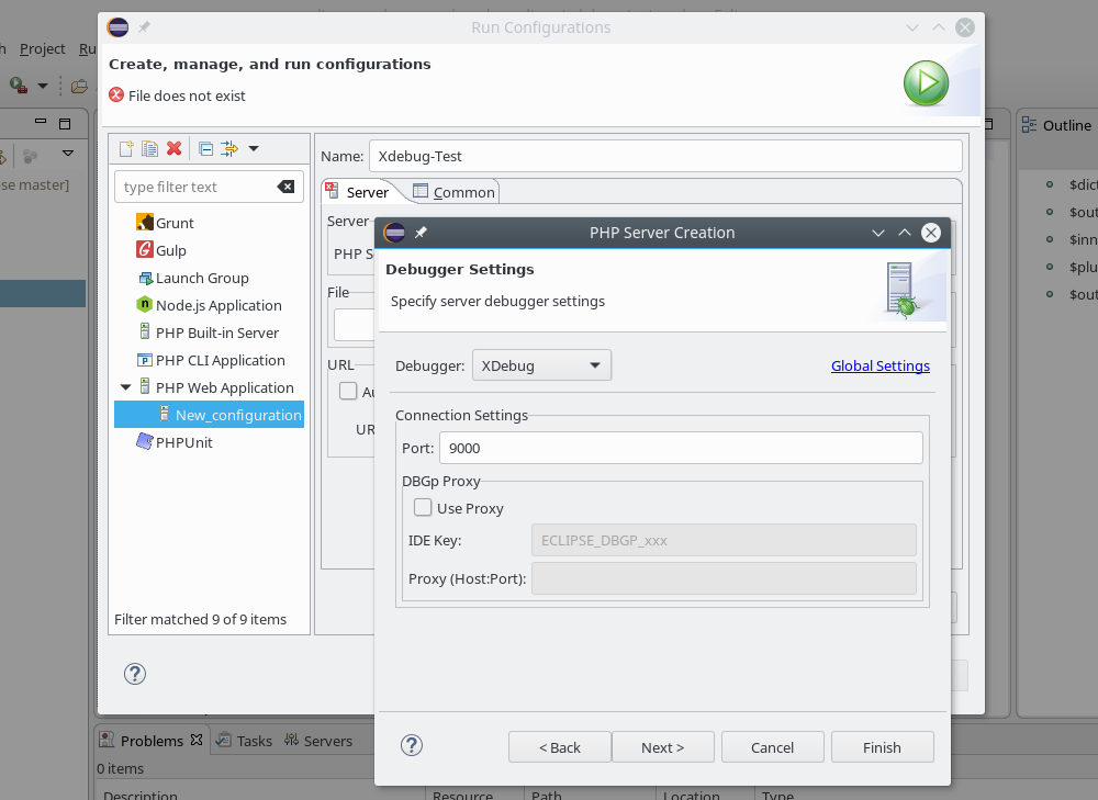 Eclipse Debug Configuration